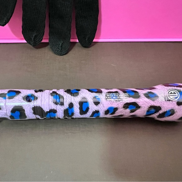 Eva NYC Downtown 19mm Tourmaline Clip-Free Curler in Purple Leopard, never used - Picture 6 of 11